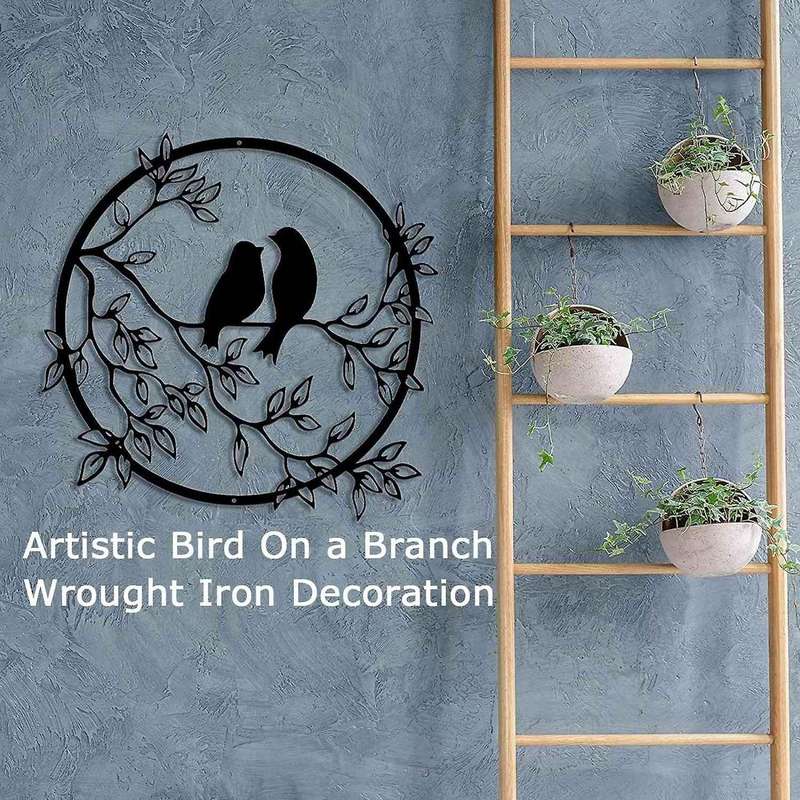 Metal Bird Wall Silhouette Wall Art Decor for Balcony Porch Bedroom