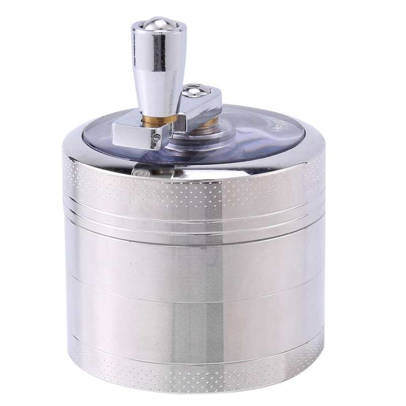 55mm 4-layer Tobacco Spice Grinder Herb Weed Grinder with Handle