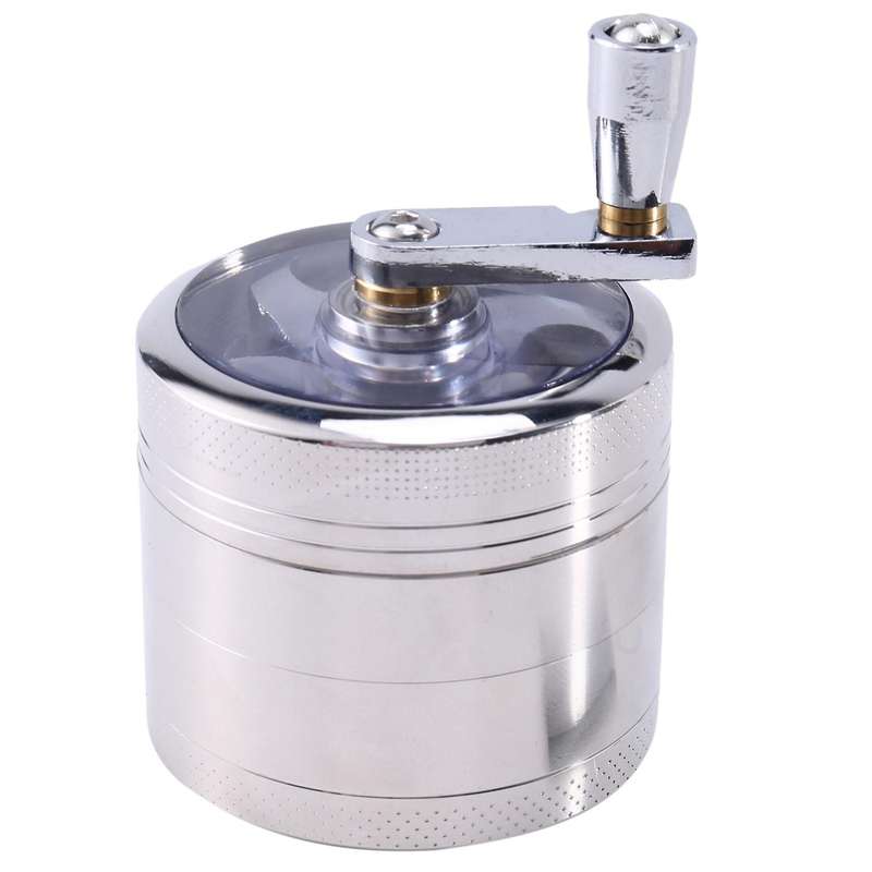 55mm 4-layer Tobacco Spice Grinder Herb Weed Grinder with Handle