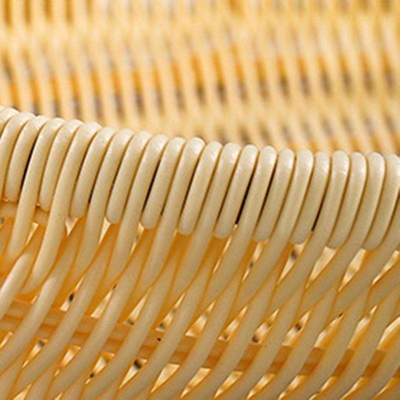 2 Pcs Imitation Rattan Weaving Receive A Personality Fruit Basket