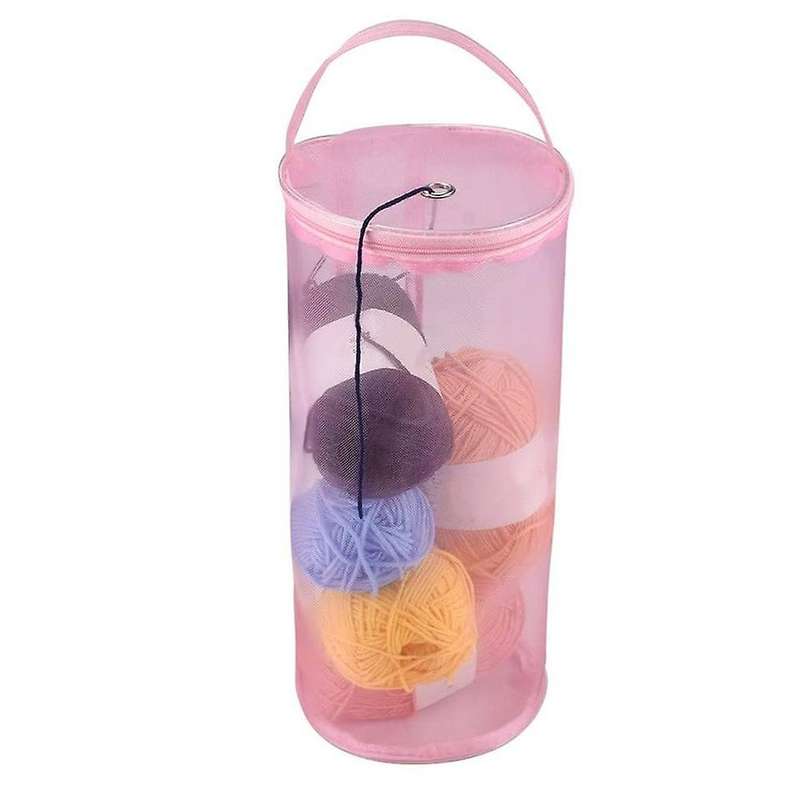 2 Pcs Yarn Storage Bags Knitting Bag Round Mesh Yarn Case Organizer
