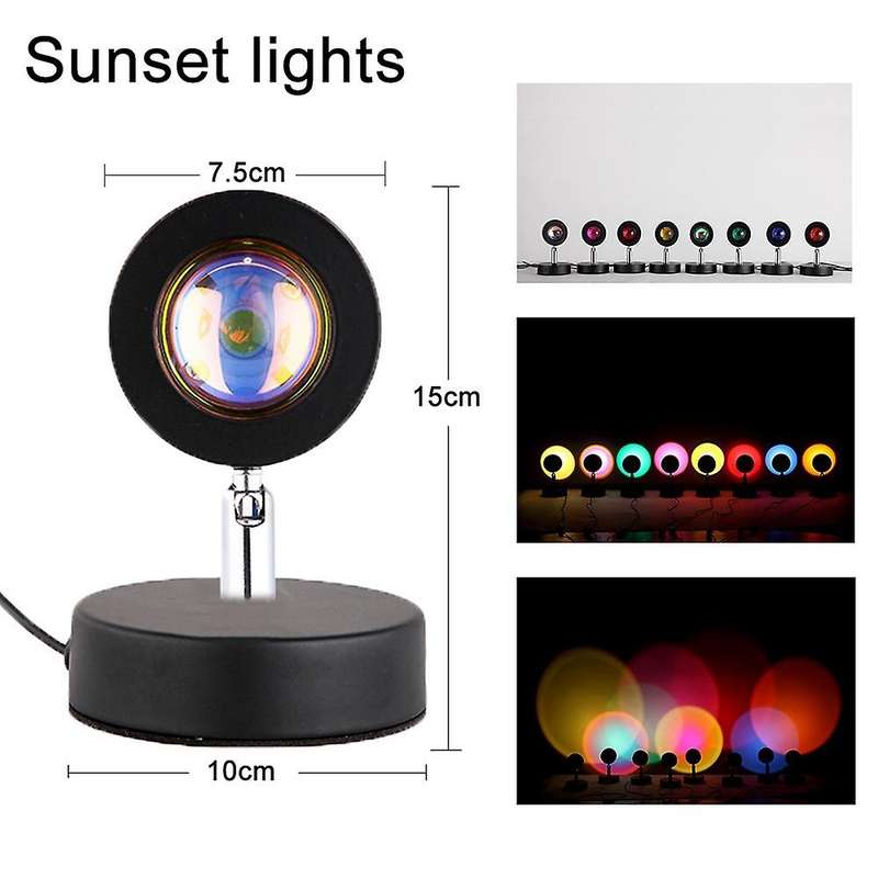 Sun Projection Led Lamp,usb Night Light for Room Studio Decor