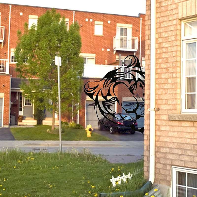 Farm Animals Metal Art Sculpture Farm Fence Art Wall Decor - Tiger
