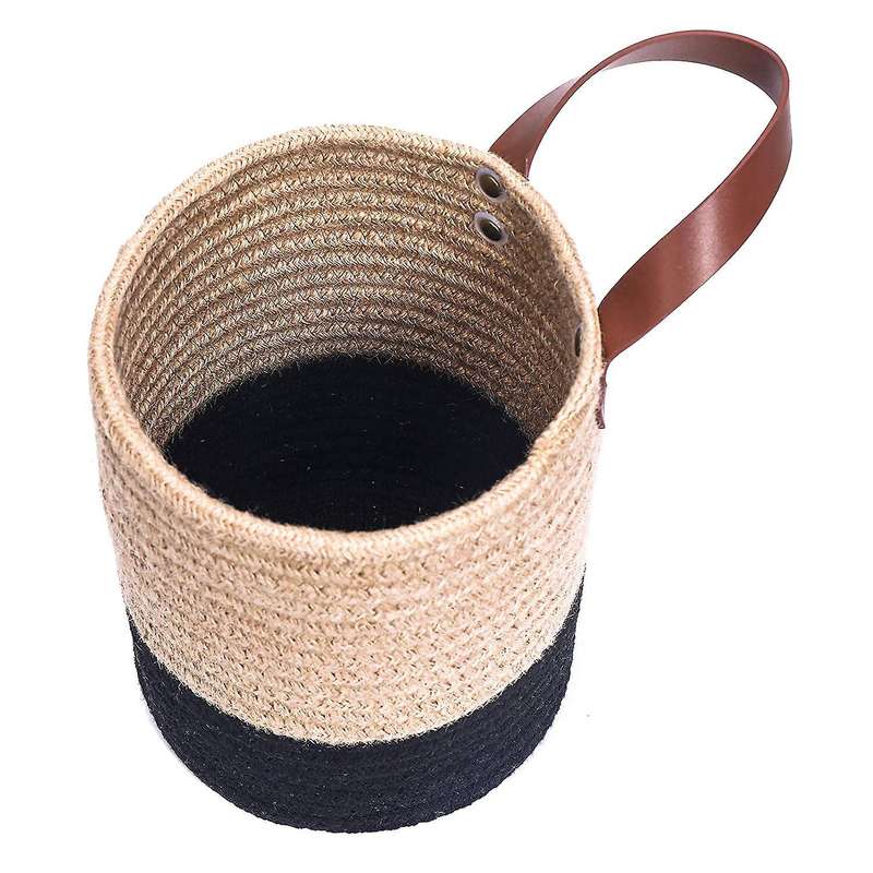 Wall Hanging Cotton Rope Basket with Handle for Flower Plants,toys(s)