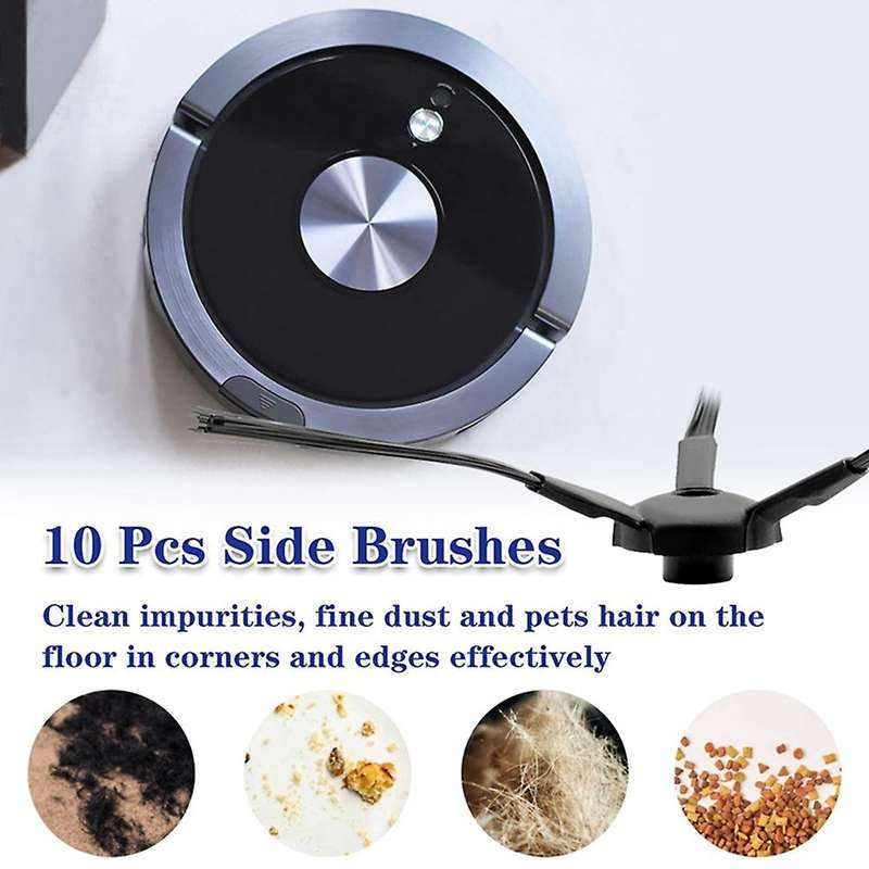 10 Pcs Sweeping Side Brush Replacement for Ilife V3 V3s A4 A4s