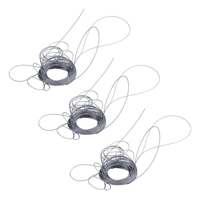 3x Stainless Steel Wire Rope Cable Rigging, Length:15m Diameter:1.0mm