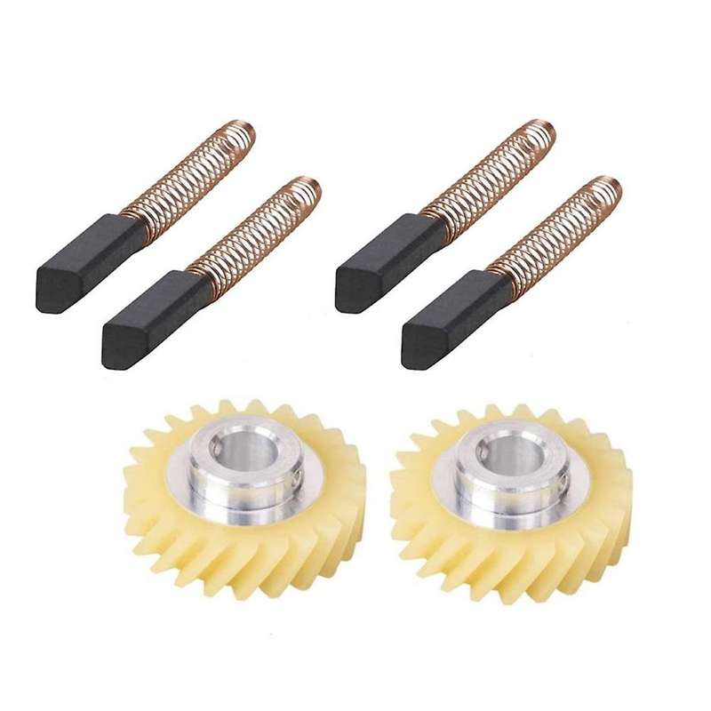 Mixer Worm Drive Gear for Kitchenaid Stand & 2 Pair Of Motor Brushes