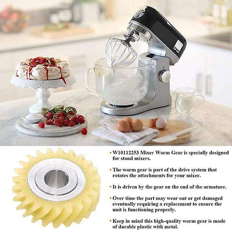 Mixer Worm Drive Gear for Kitchenaid Stand & 2 Pair Of Motor Brushes