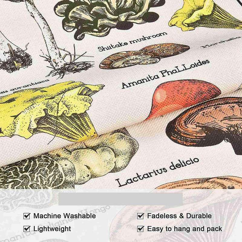 Mushroom Tapestry White Background Tapestry Vertical Tapestry