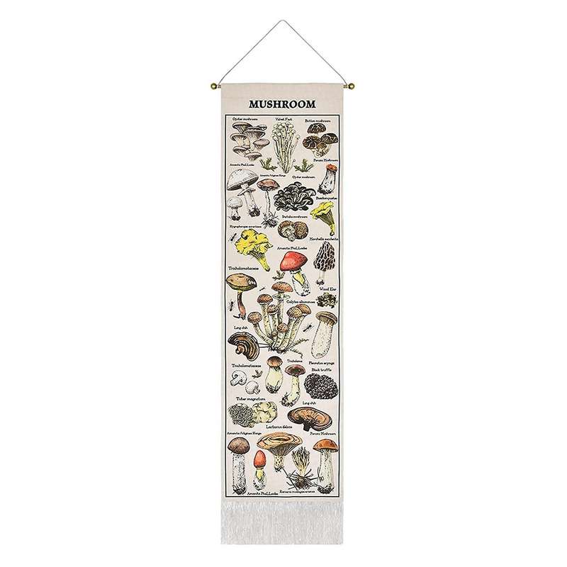 Mushroom Tapestry White Background Tapestry Vertical Tapestry
