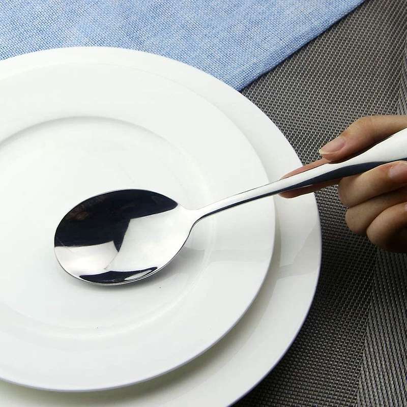 Stainless Steel Spoons Slotted Serving Spoons Set Of 6,for Buffet