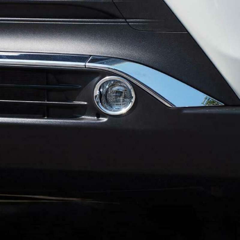 For Toyota Harrier Venza Abs Silver Front Fog Lamp Light Trim