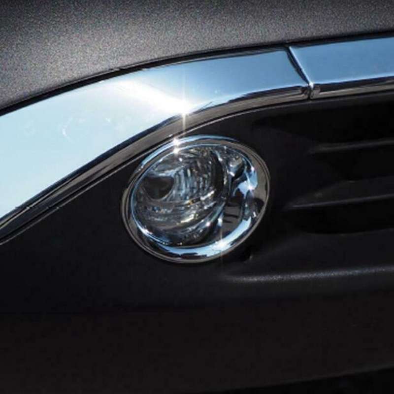 For Toyota Harrier Venza Abs Silver Front Fog Lamp Light Trim