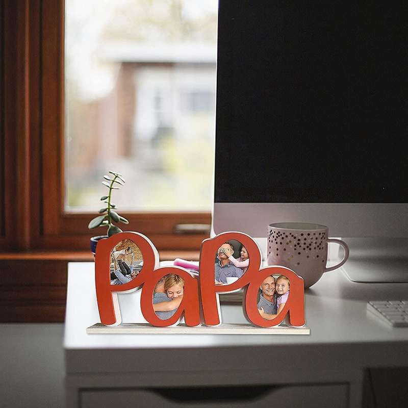 Father's Day Papa Picture Frame,dad Gifts From Daughter, - Red