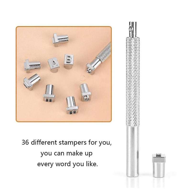 1 Box Of 36 Letter and Number Stamp Sets, for Metal and Wood 6mm