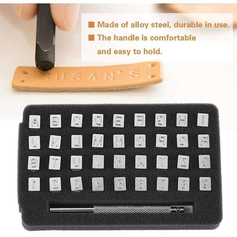 1 Box Of 36 Letter and Number Stamp Sets, for Metal and Wood 6mm