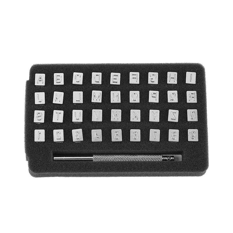 1 Box Of 36 Letter and Number Stamp Sets, for Metal and Wood 6mm
