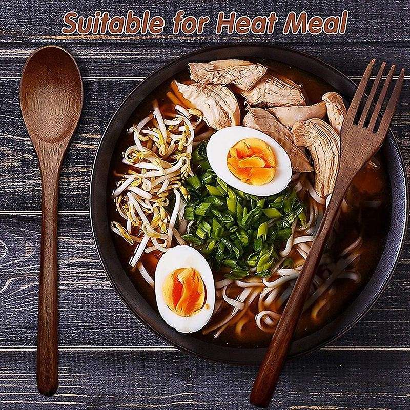 16pcs Wooden Spoons Forks Set Including Wooden Spoons Wooden Forks