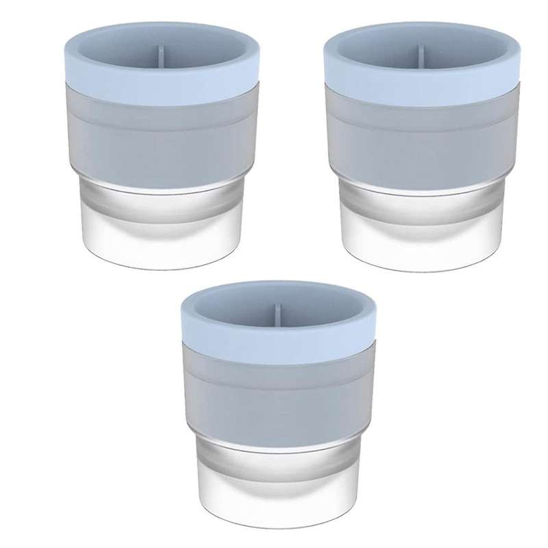 Ice Ball Maker Mold, 3 Pack Large Ice-cube Trays, Blue