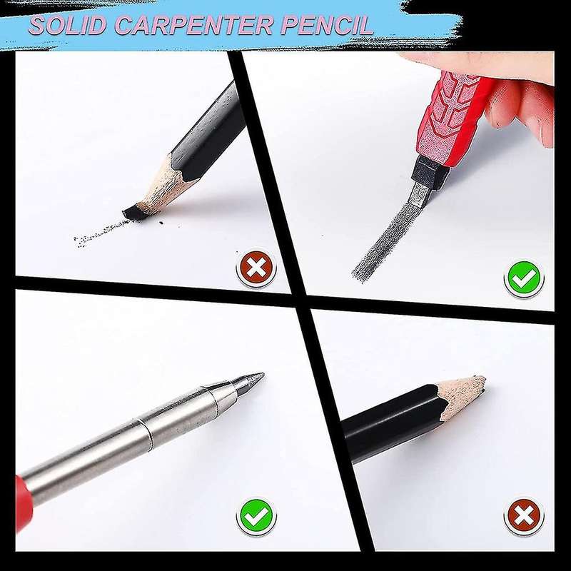 Solid Carpenter Pencil Set,for Carpenters Scriber Woodworking Art