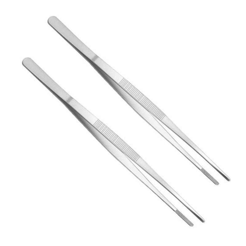 2 Pcs Tweezer Tongs,long Food Tongs with for Cooking,bbq Tongs