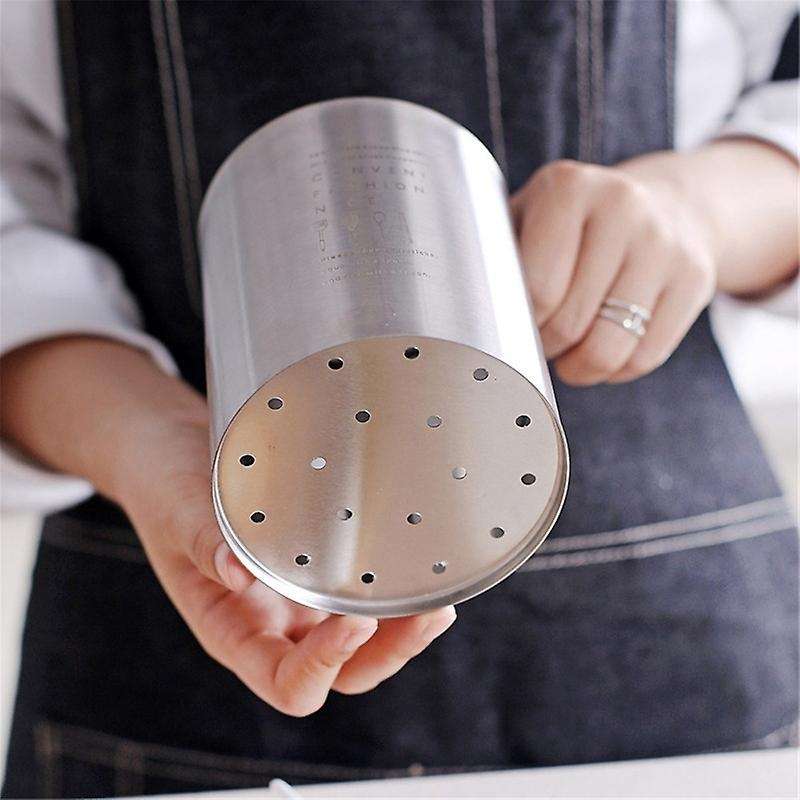 Stainless Steel Chopsticks Storage Tube Spoon Fork Storage Box Tool B