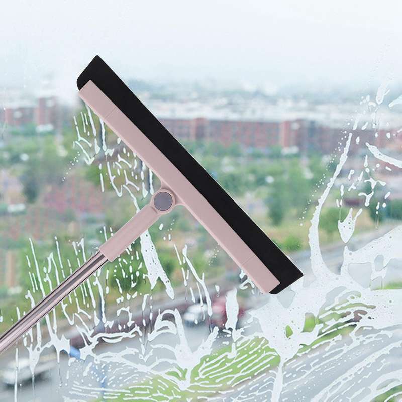 Rotating Cleaning Glass Wiper Floor Scraping Floor Cleaning Pink