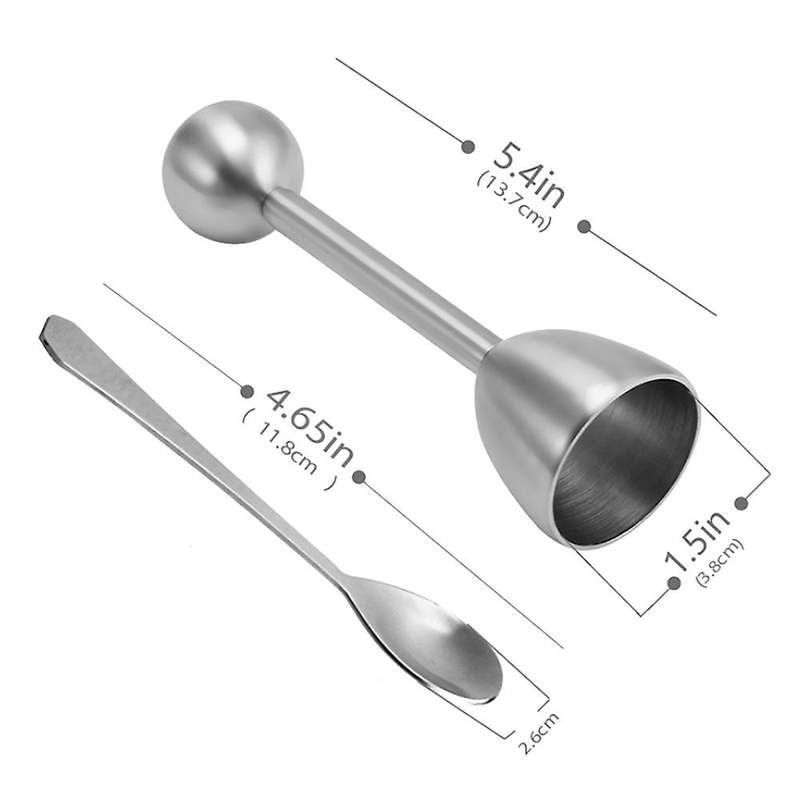 Stainless Steel Eggs Separator,4 Spoons,4 Cups,1 Shells Remover
