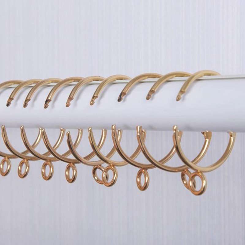 30 Pcs Openable Curtain Rings with Eyelet for Hook Pins (1.5 Inch)