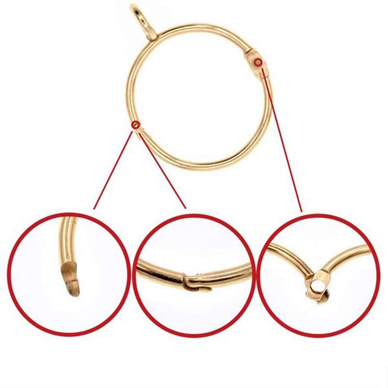 30 Pcs Openable Curtain Rings with Eyelet for Hook Pins (1.5 Inch)