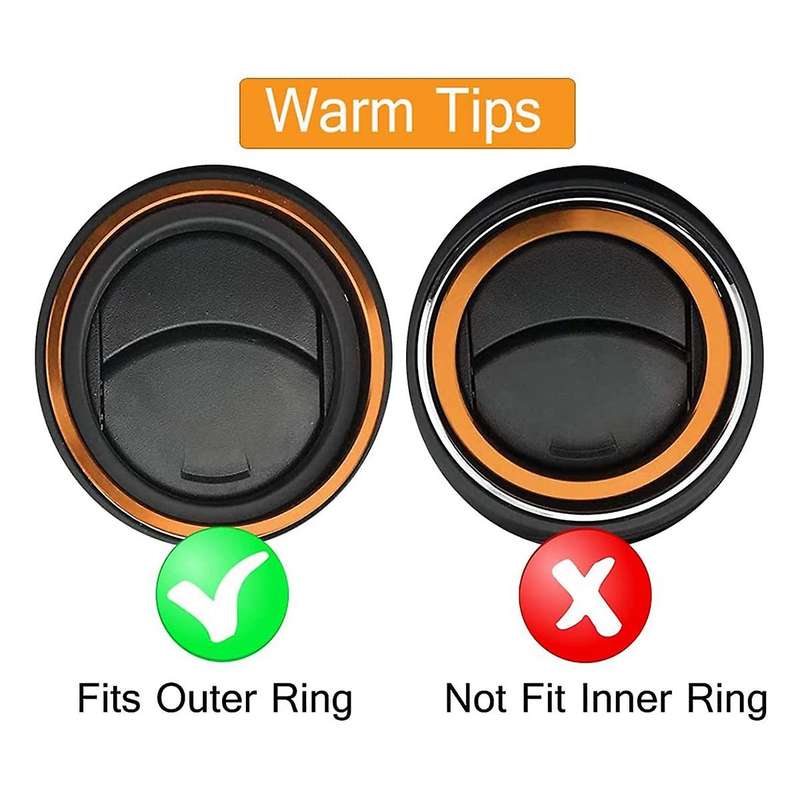 Air Conditioning A/c Outer Vent Rings Trim Decoration Cover (orange)