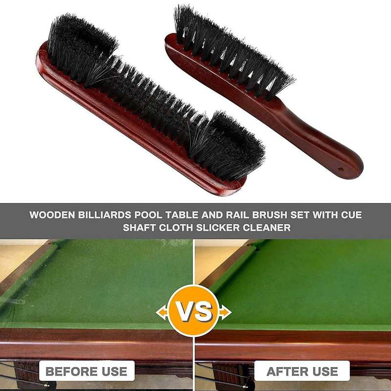 2pcs Billiard Billiard Pool Table Corner Brush and Rail Brush Set
