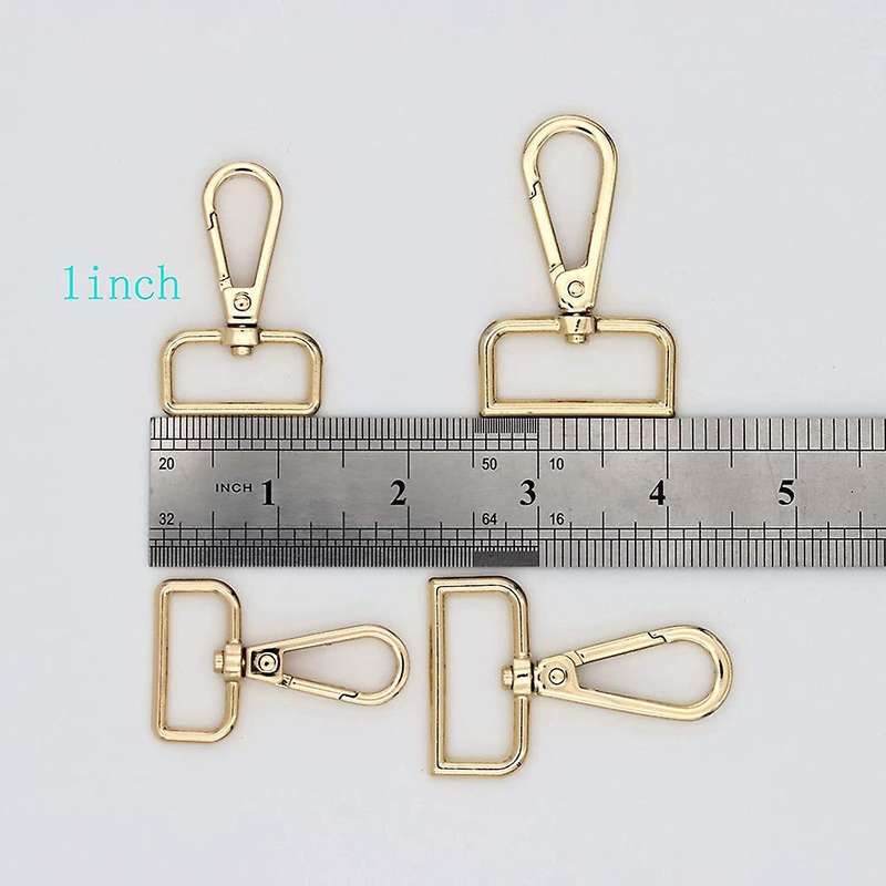 15 Pcs D Ring Swivel Lobster Claw Clasp, Trigger Clips(gold, 1 Inch)