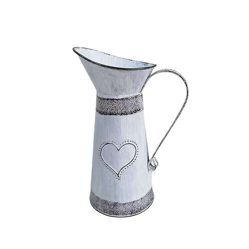 Wrought Iron Flower Pot Retro Tin European Vase Garden Decoration