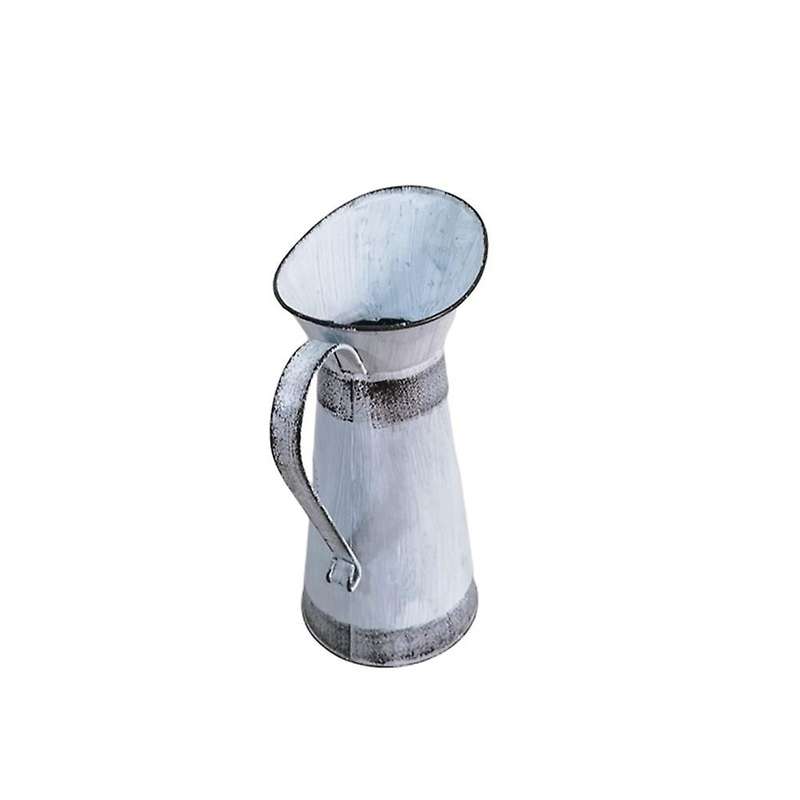 Wrought Iron Flower Pot Retro Tin European Vase Garden Decoration