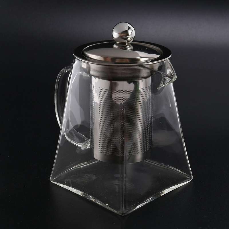 Square Glass Teapot with Infuser, 550 Ml with Strainer
