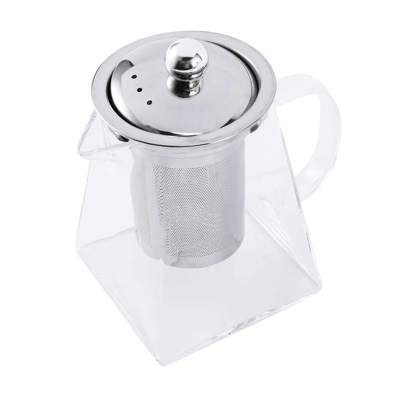 Square Glass Teapot with Infuser, 550 Ml with Strainer
