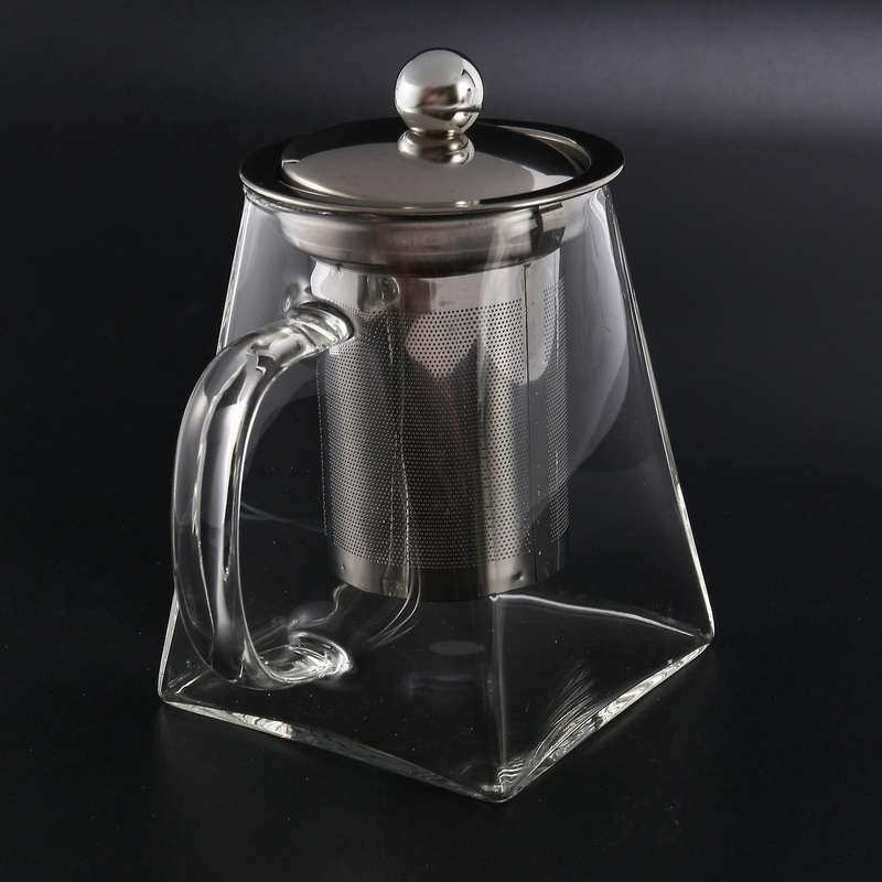 Square Glass Teapot with Infuser, 550 Ml with Strainer