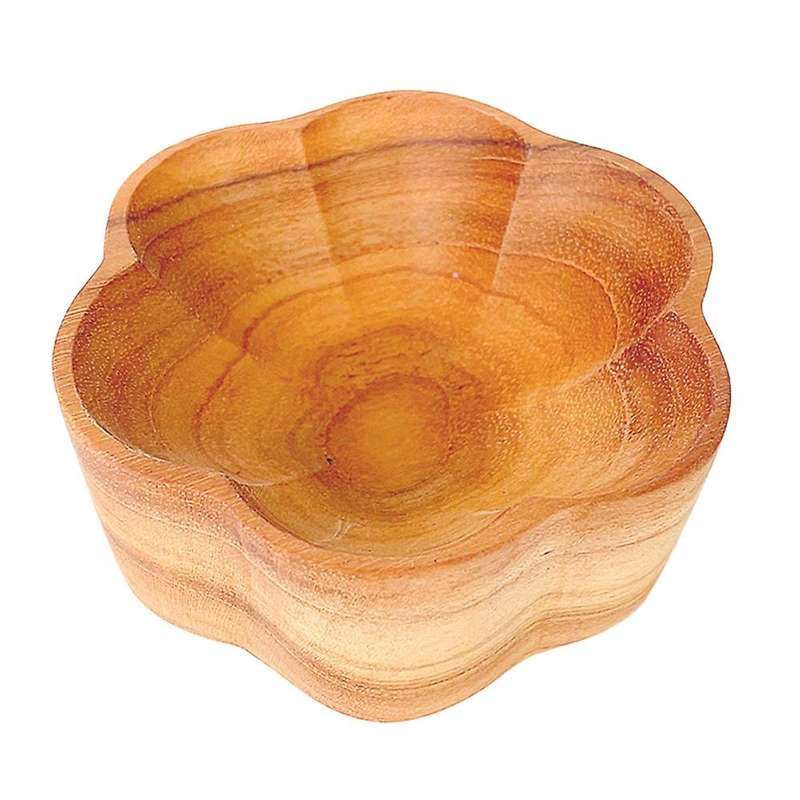 Japanese Teak Flavor Solid Wood Creative Pear-shaped Dish (flower)