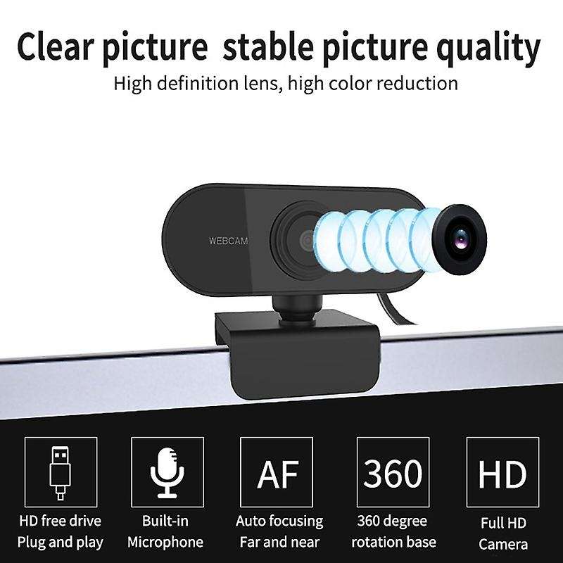 Pc01 Usb Full Hd 1080p Video Camera Auto Focusing with Microphone