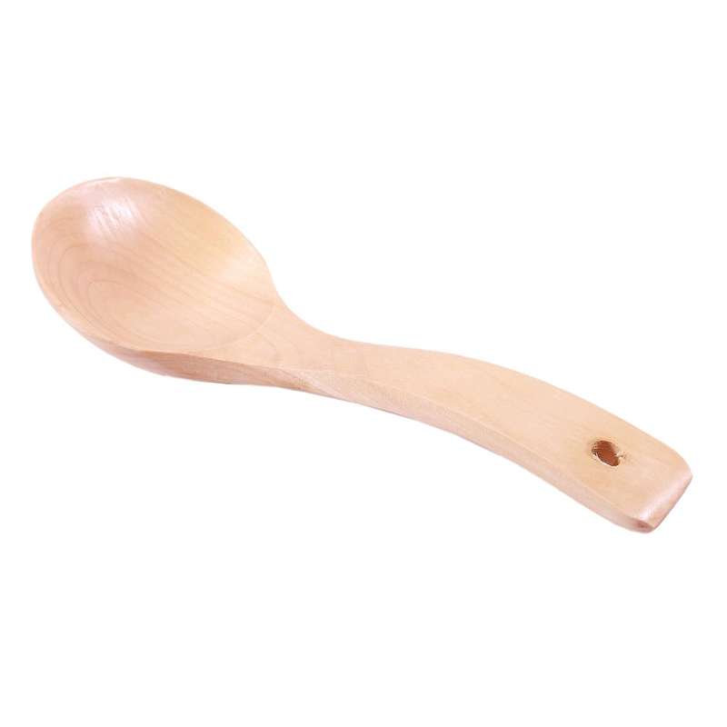 10 Pieces Wooden Spoons for Eating, Eco-friendly Handmade Teaspoon