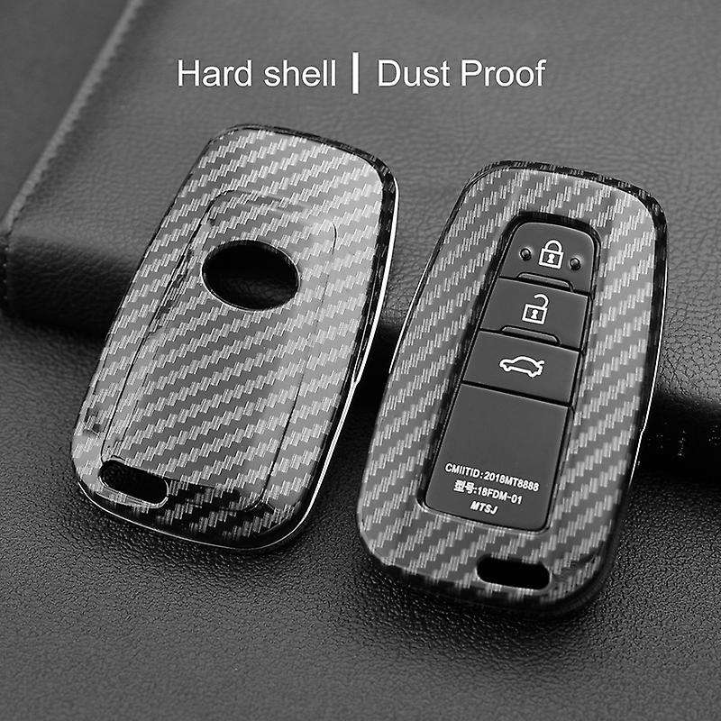 For Toyota Carbon Fiber Car Remote Key Case Fob Cover Accessories