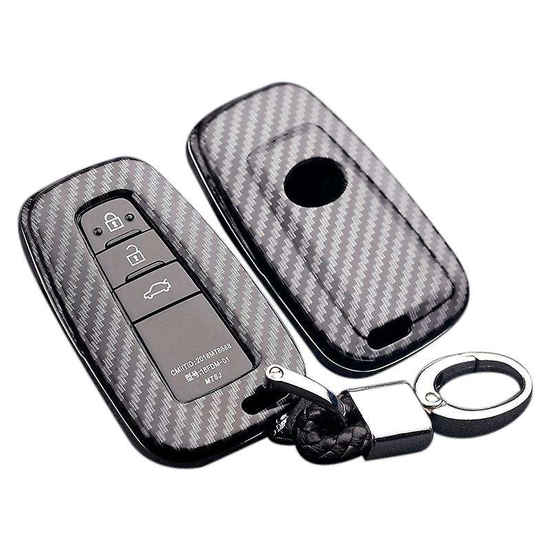 For Toyota Carbon Fiber Car Remote Key Case Fob Cover Accessories