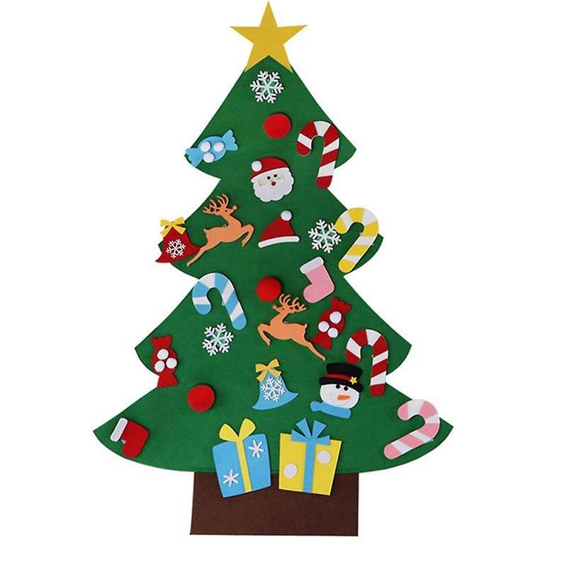 Diy Felt Decor for Home Wall Ornaments Santa Claus Xmas Kids Gifts