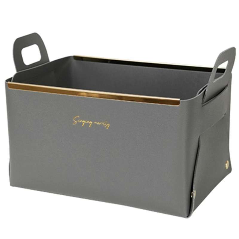 Entrance Key Cosmetic Desktop Storage Box Basket Ins Home-dark Gray