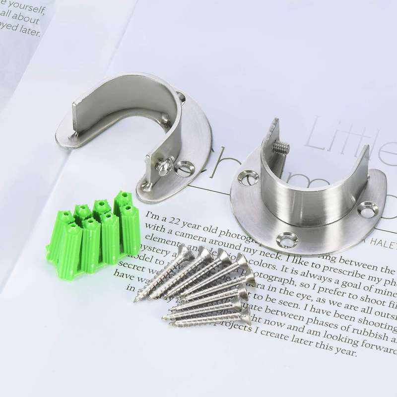 4 Duty Stainless Steel Sleeve Flange Bracket with Screws (u-shaped)
