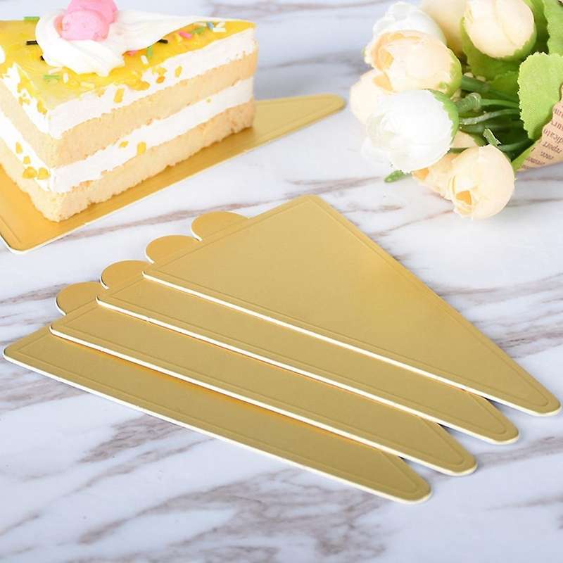 100pcs Triangle Cake Board Mousse Pad Card Dessert Display Tray