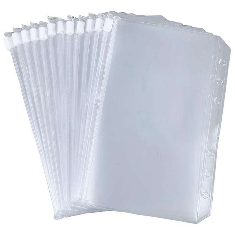 24 Pcs Binder Pockets A6 Size Binder for 6-ring Notebook Binder Bags