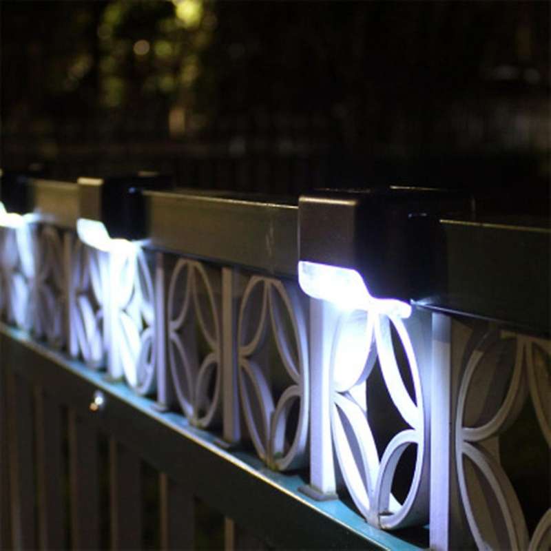 4pcs Led Outdoor Garden Solar Light for Stair Courtyard