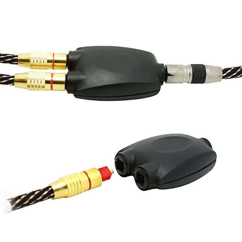 Gerhone Fiber Optic Splitter 1 to 2 Female to Female,black